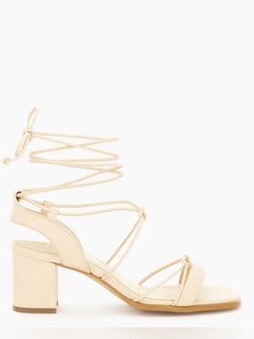 Alohas Cream Paloma Block Heel Sandals